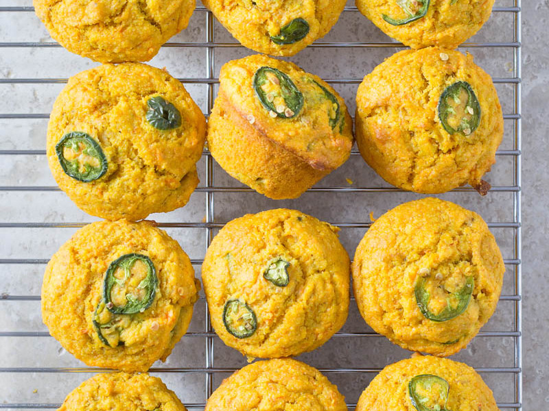 Sweet Potato Jalapeno Corn Muffins