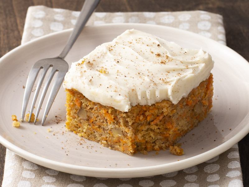 Spiced Sweet Potato Snack Cake with Nutmeg Cream Cheese Frosting