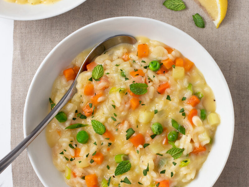 Sweet Potato Risotto Primavera