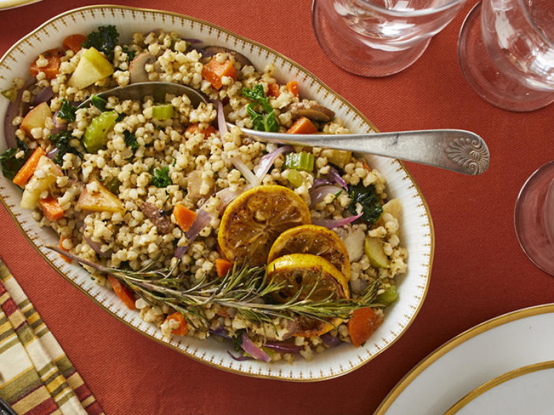 Whole Grain Sweet Potato and Sorghum Stuffing