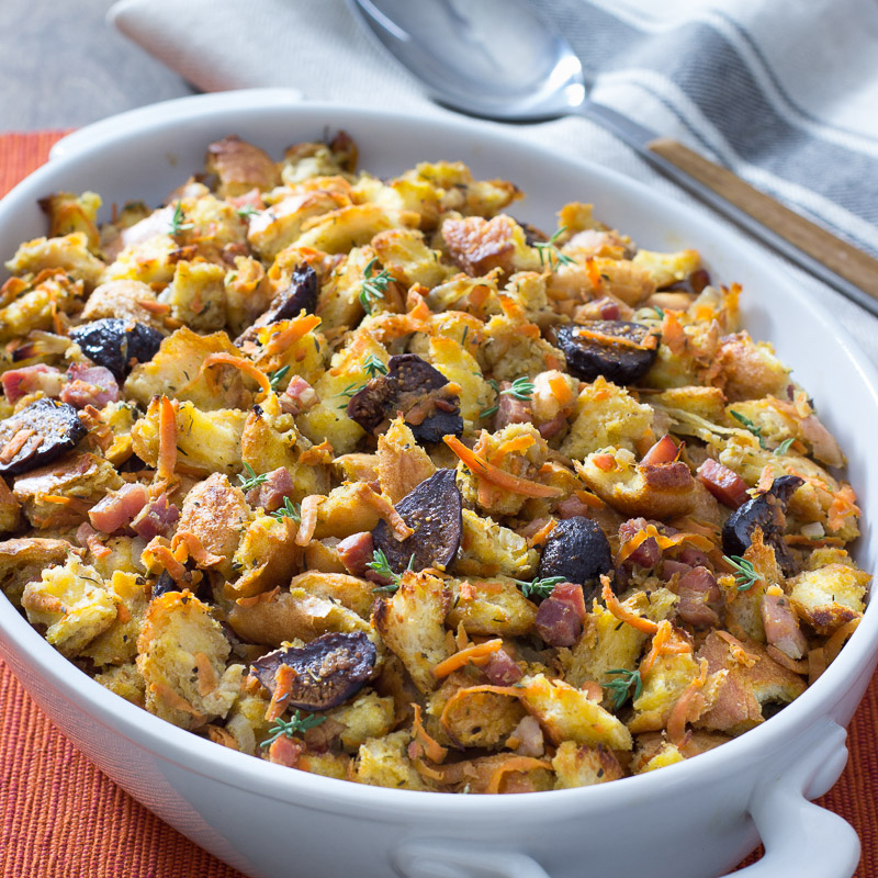 Recipe Info Sweet Potato, Fig, and Pancetta Dressing