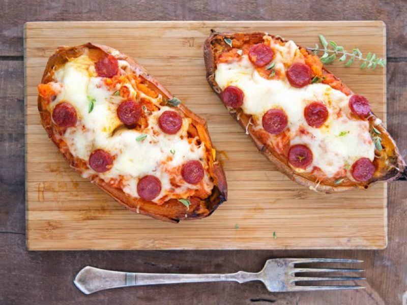 Pizza Sweet Potato Skins