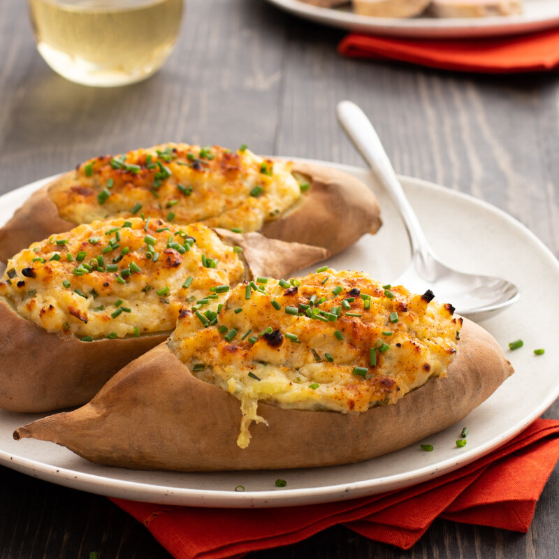 Recipe Info Twice-Baked Sweet Potatoes