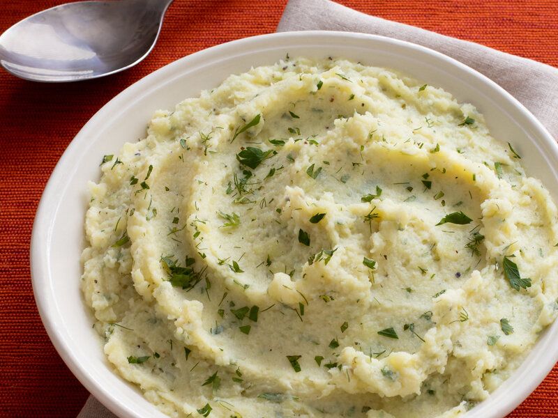 Buttermilk Mashed Sweet Potatoes with Fresh Herbs