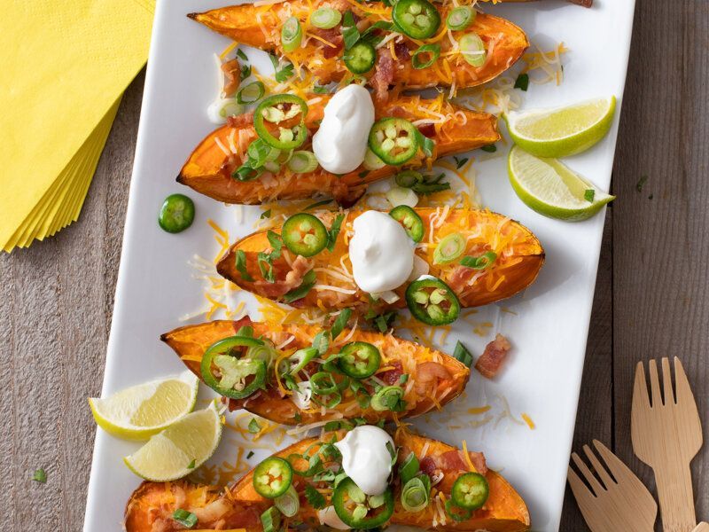  Loaded Sweet Potato Skins