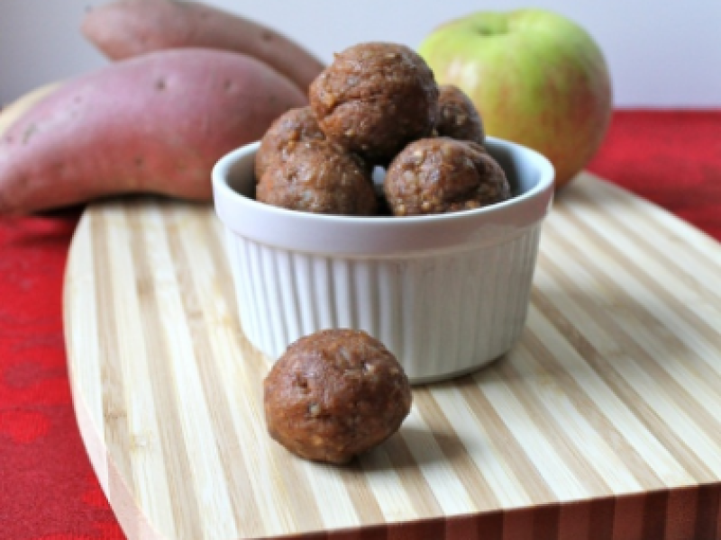  No Bake California Sweet Potato & Apple Bites